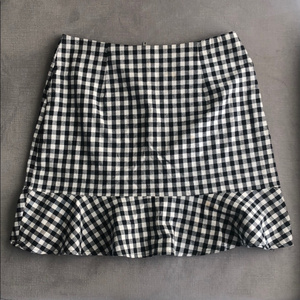 Gingham Ruffle Skirt
